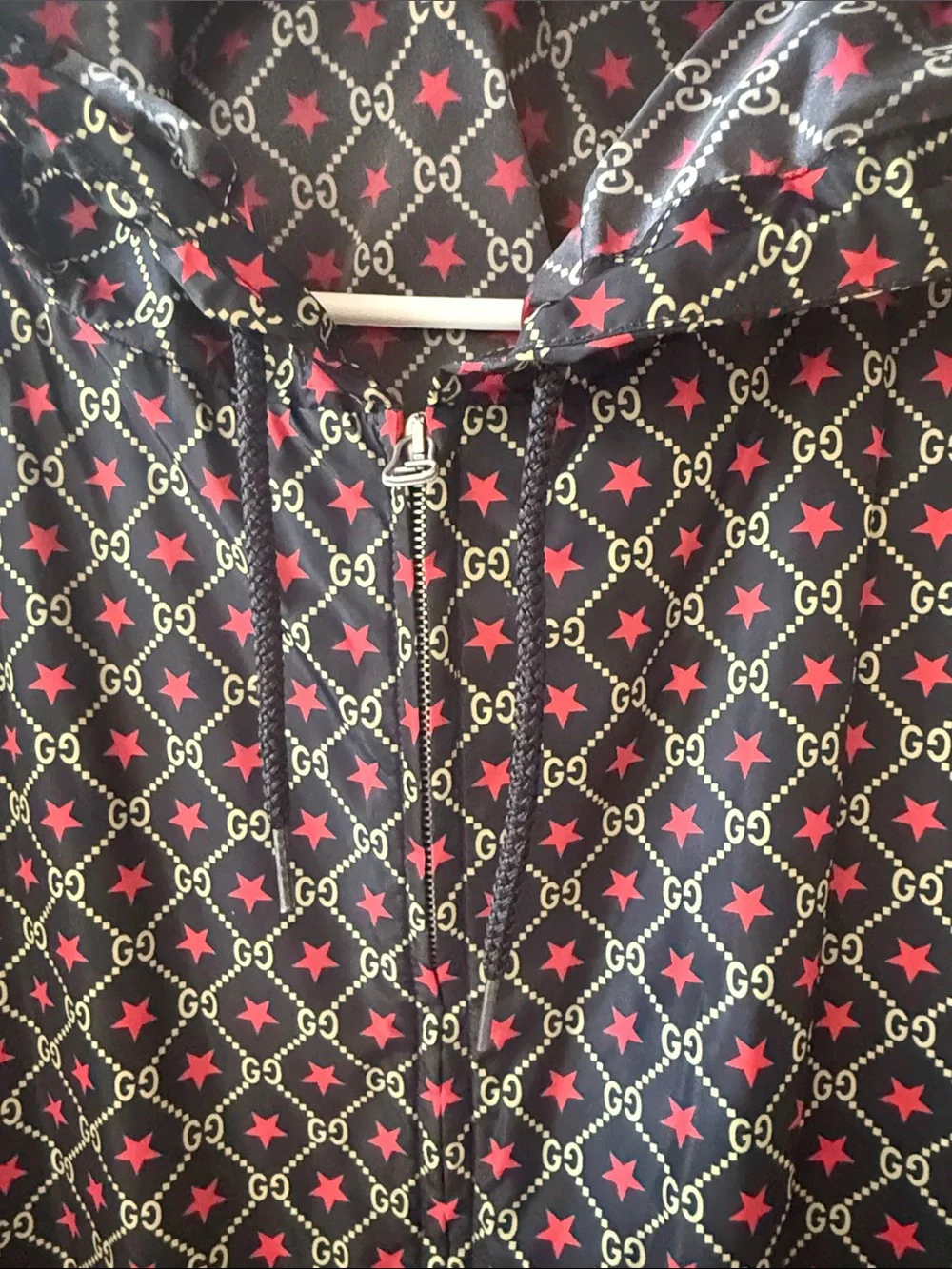 Gucci Black Hooded Windbreaker